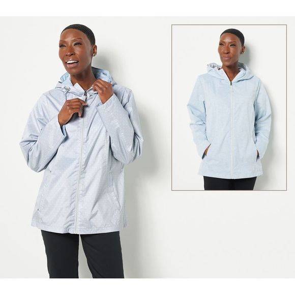 Susan Graver Women's Sz M Water Resistant Reversible Jacket With Gray A471043 - Picture 1 of 6